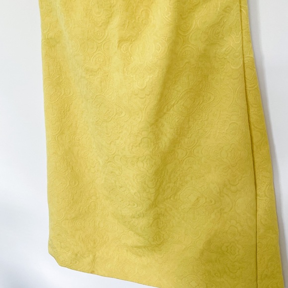 Anthro Rain In Spain Chartreuse Shift Dress 8 - Picture 14 of 16